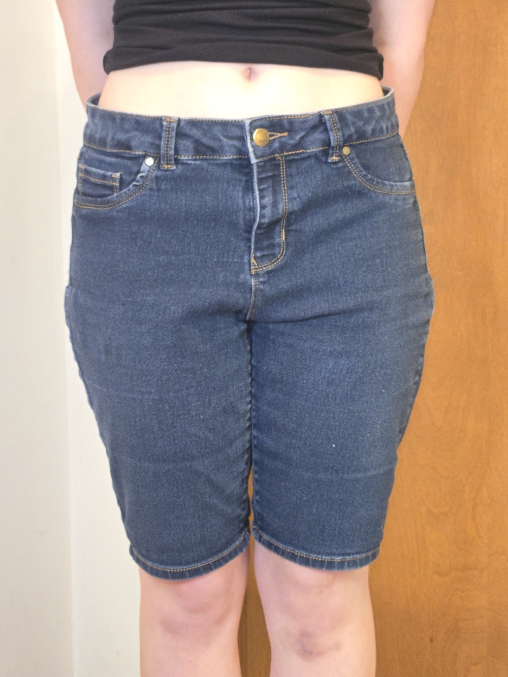d-jeans Classic Dark Blue Denim Shorts Size 10